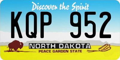 ND license plate KQP952