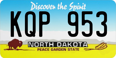 ND license plate KQP953