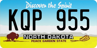 ND license plate KQP955