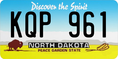 ND license plate KQP961