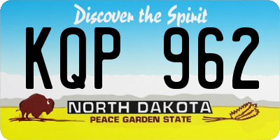 ND license plate KQP962