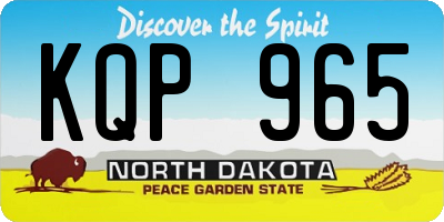 ND license plate KQP965