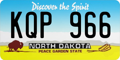 ND license plate KQP966