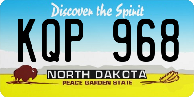 ND license plate KQP968