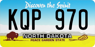 ND license plate KQP970