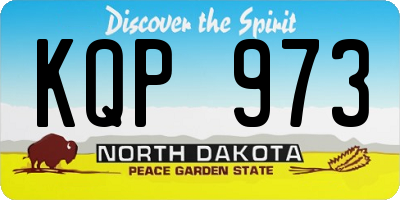 ND license plate KQP973