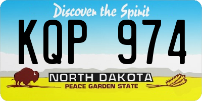ND license plate KQP974