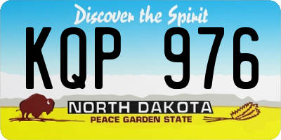 ND license plate KQP976