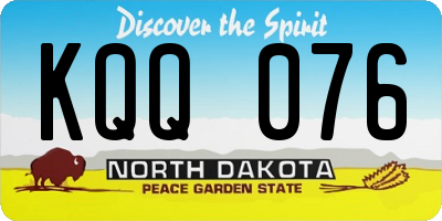 ND license plate KQQ076