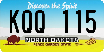 ND license plate KQQ115
