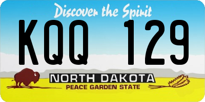 ND license plate KQQ129