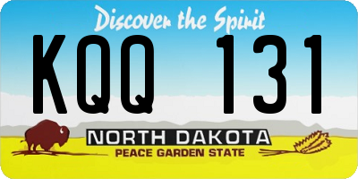 ND license plate KQQ131