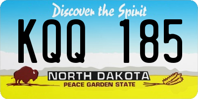 ND license plate KQQ185