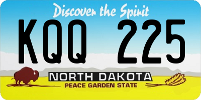 ND license plate KQQ225