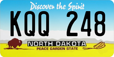 ND license plate KQQ248