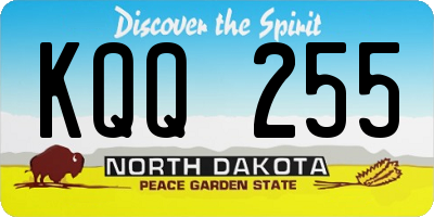 ND license plate KQQ255