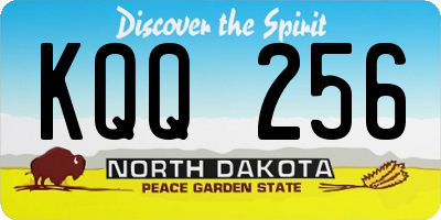 ND license plate KQQ256