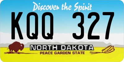 ND license plate KQQ327