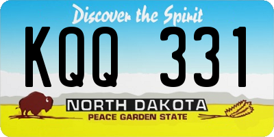 ND license plate KQQ331