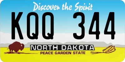 ND license plate KQQ344