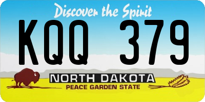 ND license plate KQQ379