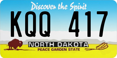ND license plate KQQ417