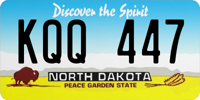 ND license plate KQQ447