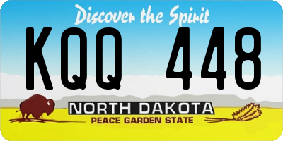 ND license plate KQQ448