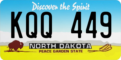 ND license plate KQQ449