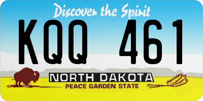 ND license plate KQQ461