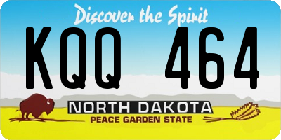 ND license plate KQQ464