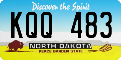 ND license plate KQQ483