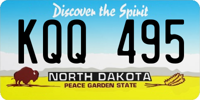 ND license plate KQQ495