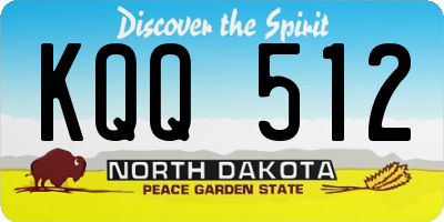 ND license plate KQQ512