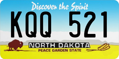 ND license plate KQQ521