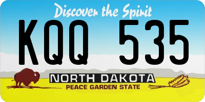 ND license plate KQQ535