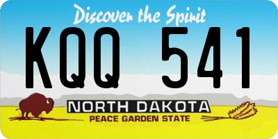 ND license plate KQQ541
