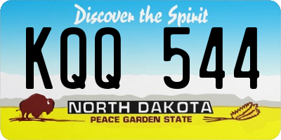 ND license plate KQQ544