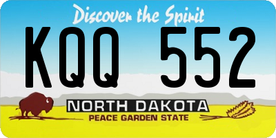 ND license plate KQQ552