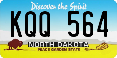 ND license plate KQQ564