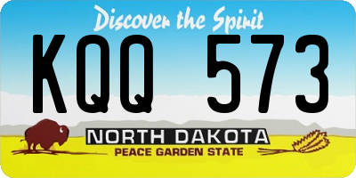 ND license plate KQQ573