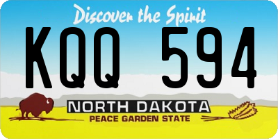 ND license plate KQQ594
