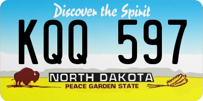ND license plate KQQ597