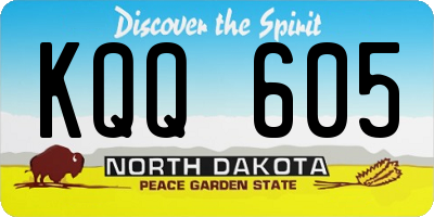 ND license plate KQQ605