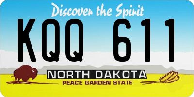 ND license plate KQQ611