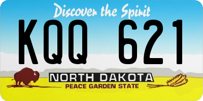 ND license plate KQQ621