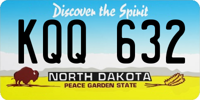 ND license plate KQQ632