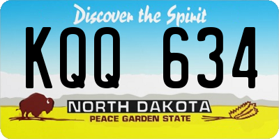 ND license plate KQQ634