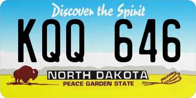 ND license plate KQQ646