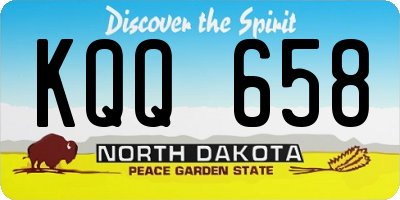 ND license plate KQQ658